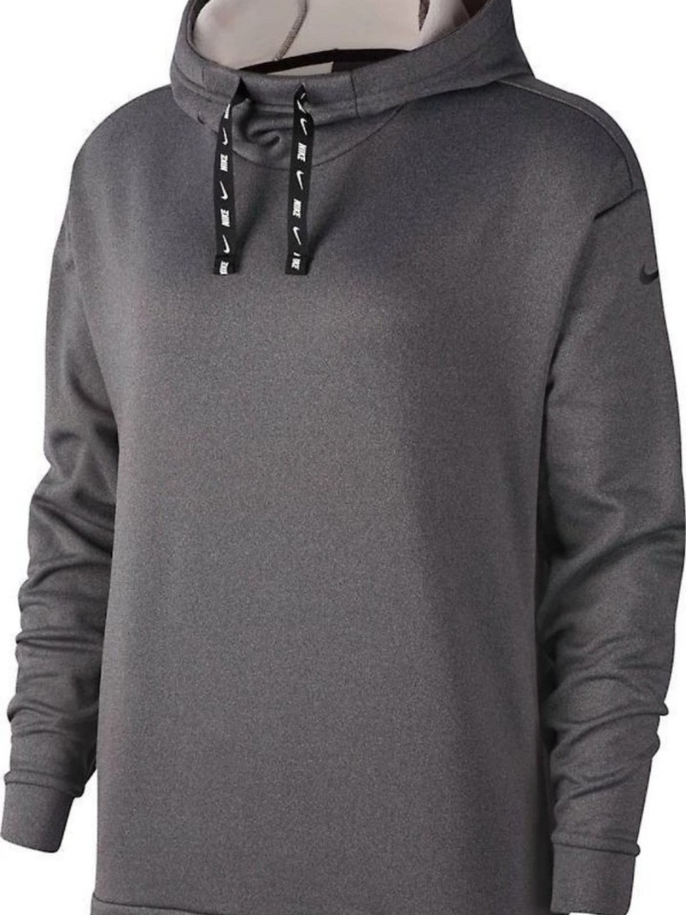 Nike One Therma Fleece Training Hoodie Charcoal Womens' Sz Medium